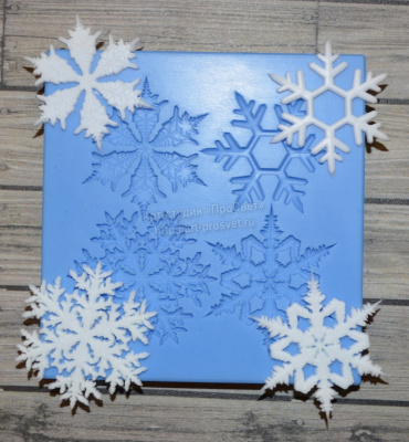 Молд "Набор снежинок"
