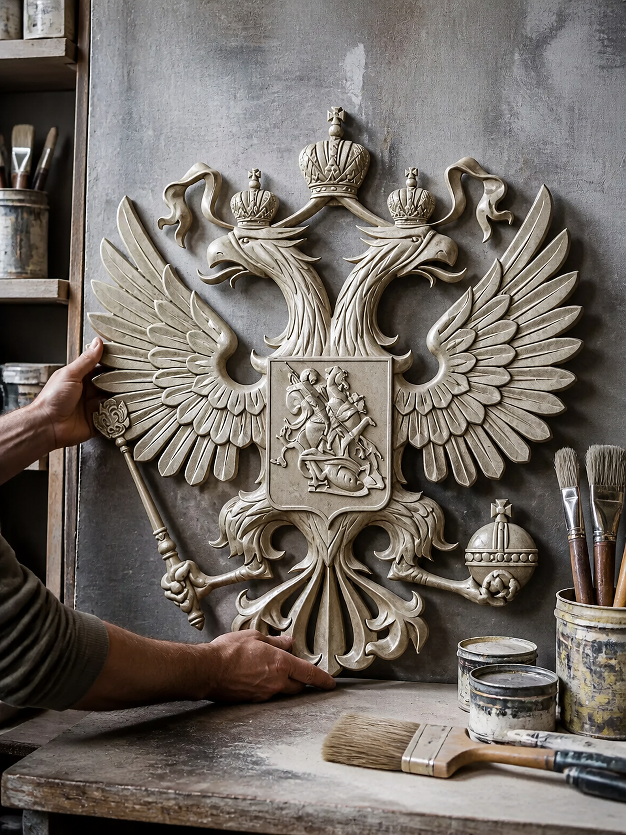 Силиконовая форма Герб России XXXL 40×44 см — Арт-Просвет