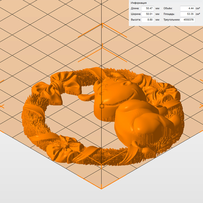 Молд "Венок с бычком" (S)
