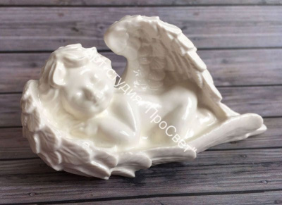 Статуэтка "Спящий ангел" большой, искусственный мрамор