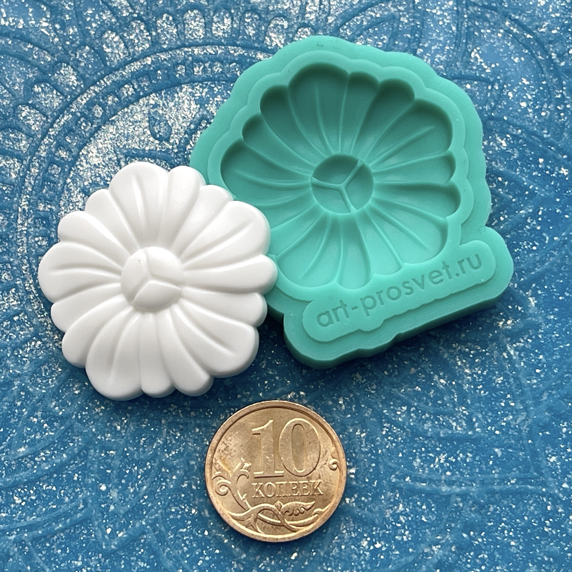 Молд "Элемент декора "Розетка" (XS)