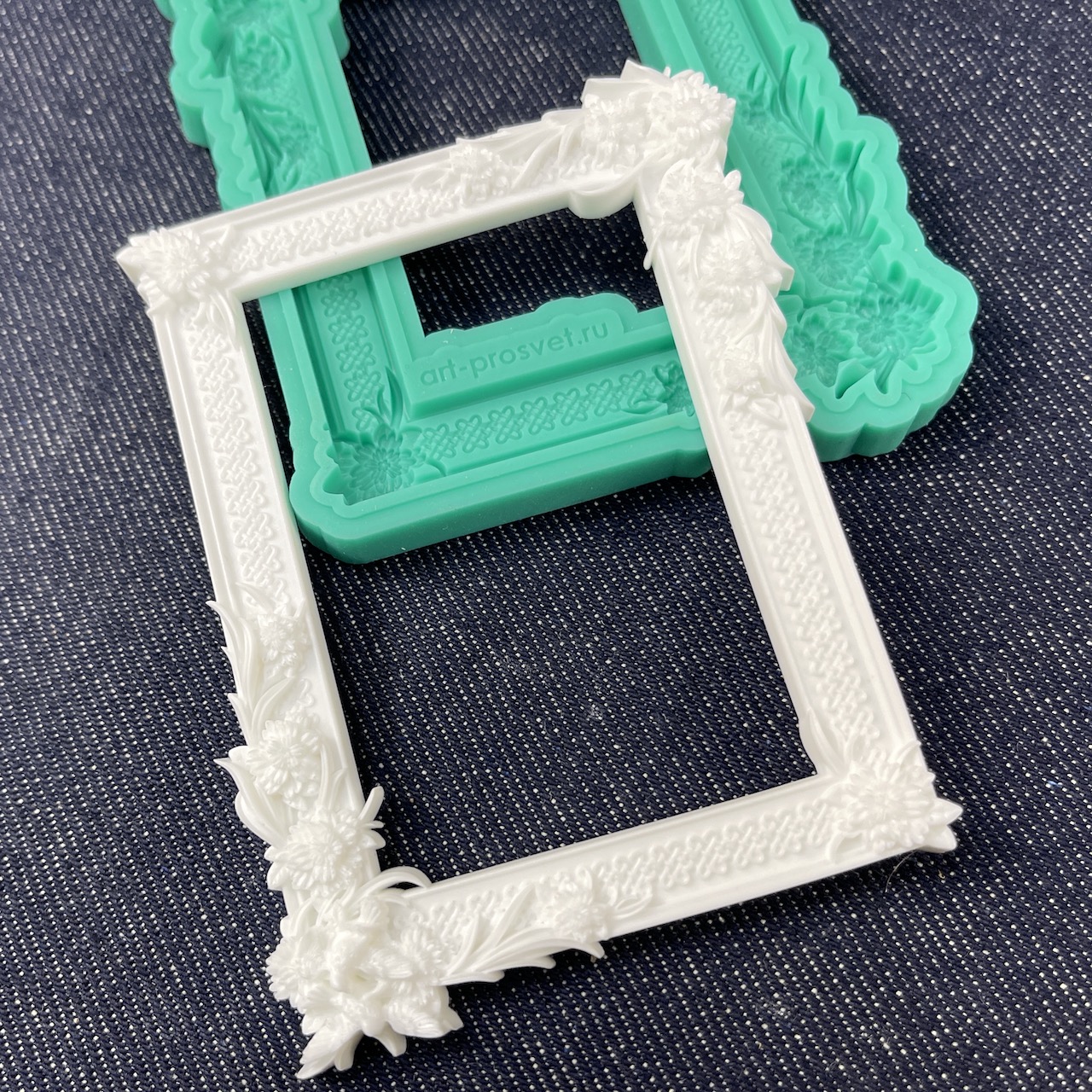 Молд рамка "Цветы и птицы" (L)