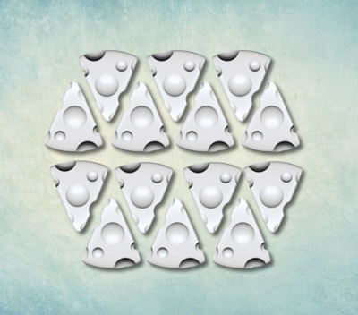 Молд набор "Кусочки сыра" (XS)