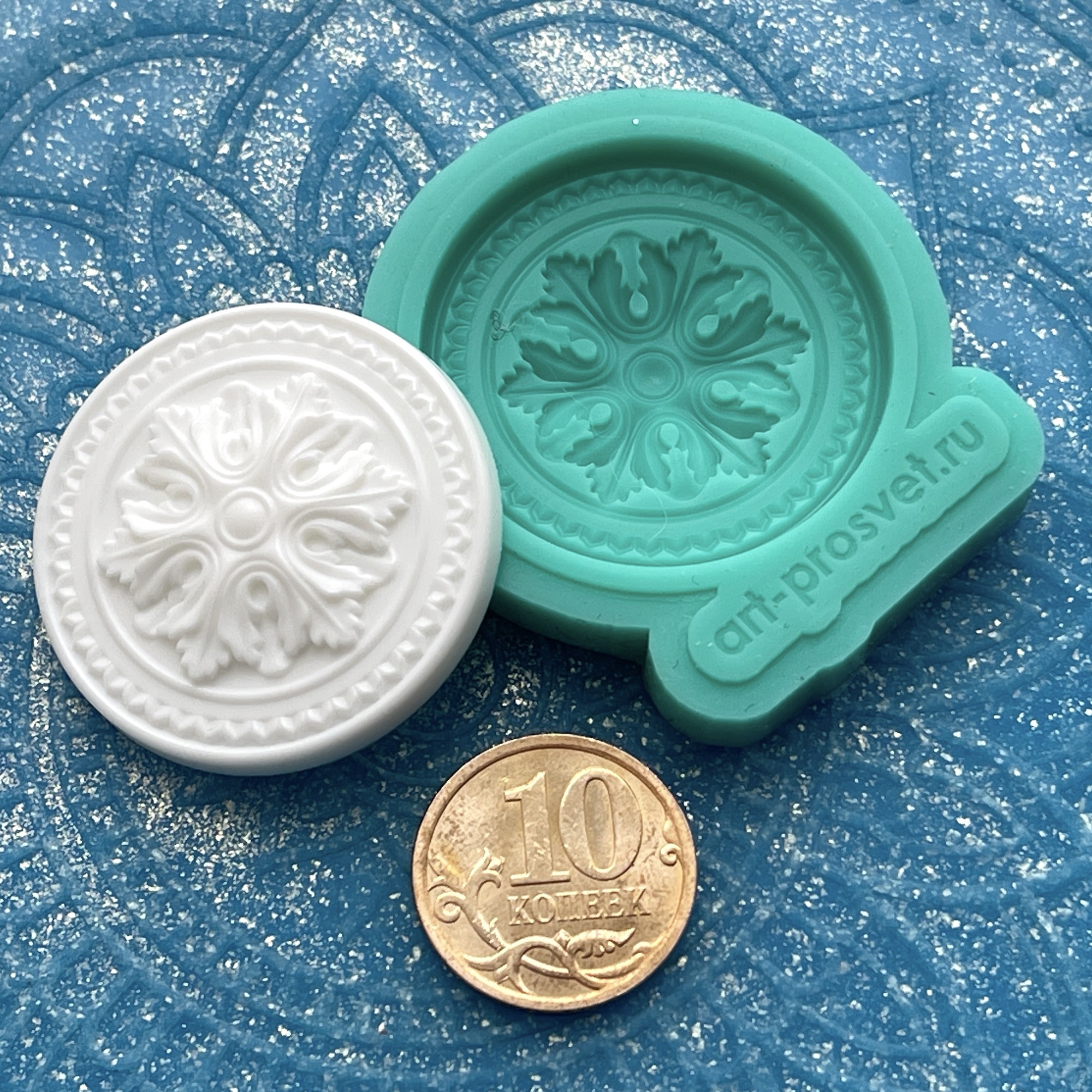 Молд "Элемент декора "Розетка" (XS)