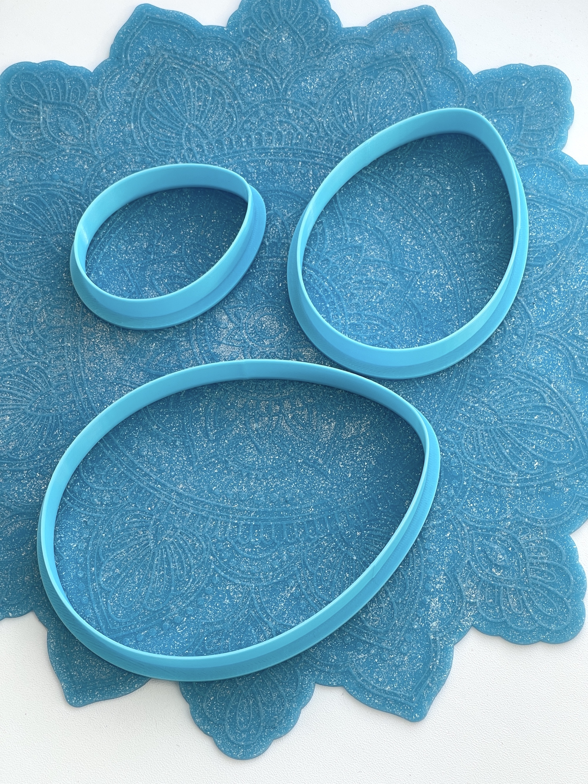 Набор форм-ножей для теста, мастики, глины "Яйца"