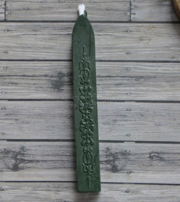 Сургуч с фитилем, зеленый