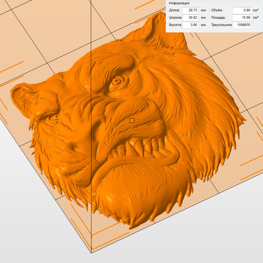Молд "Голова тигра 1" (XS)