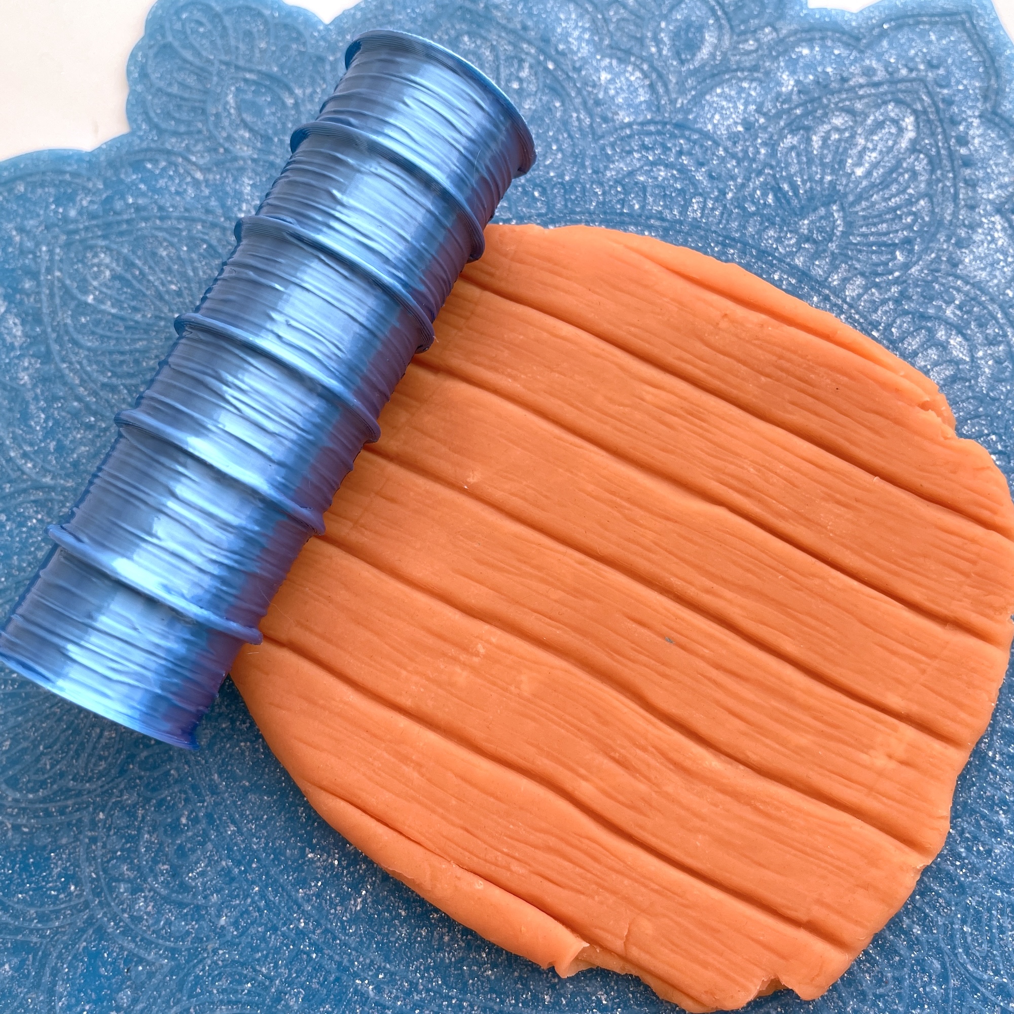 Текстурный ролик (скалка) "Доски 2" (L) OUT, площадь 100x100 мм