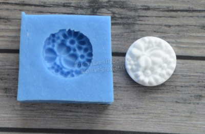 Молд "Цветочная пуговица"