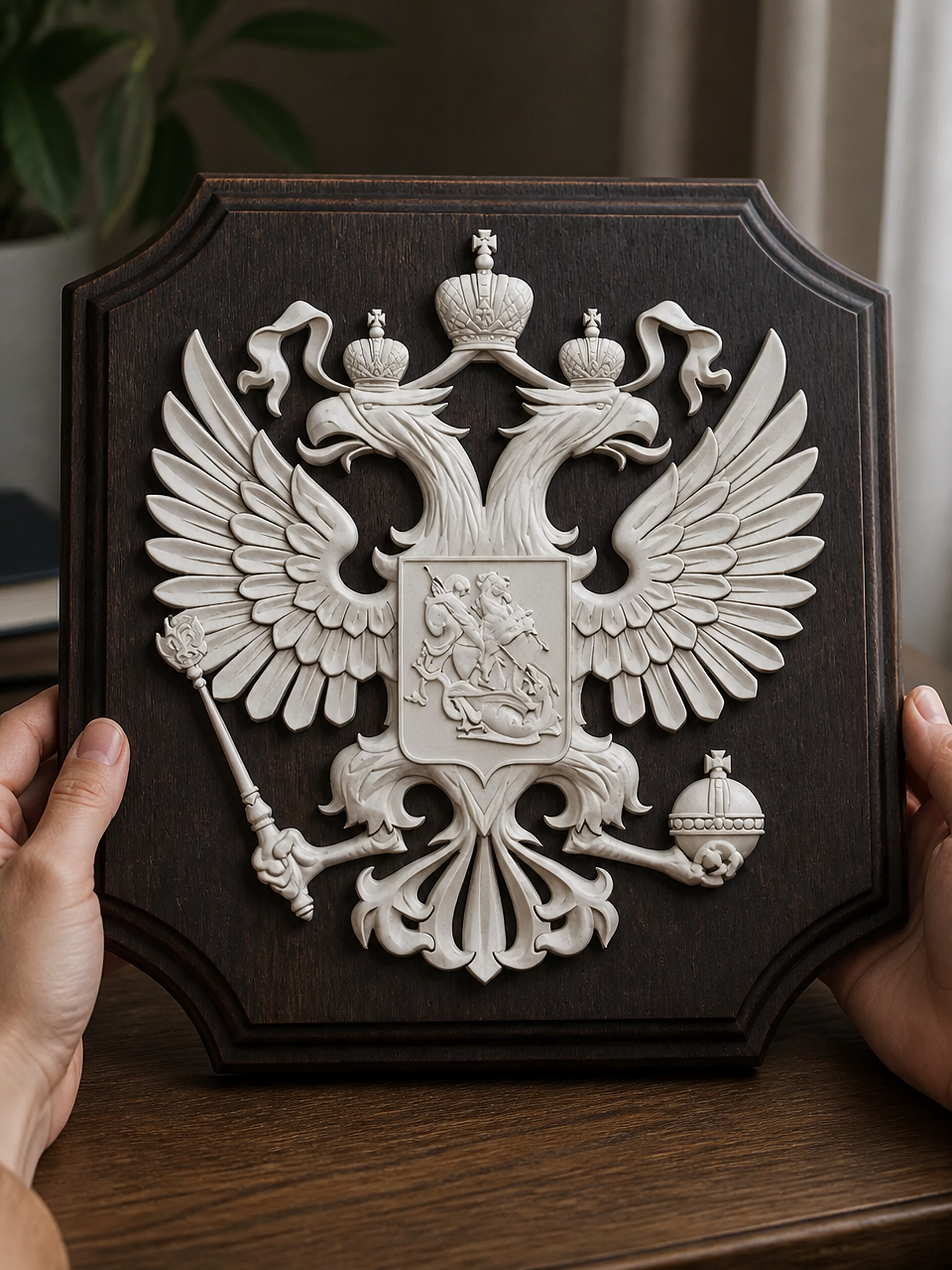 Силиконовая форма Герб России XXL 30×33 см — Арт-Просвет