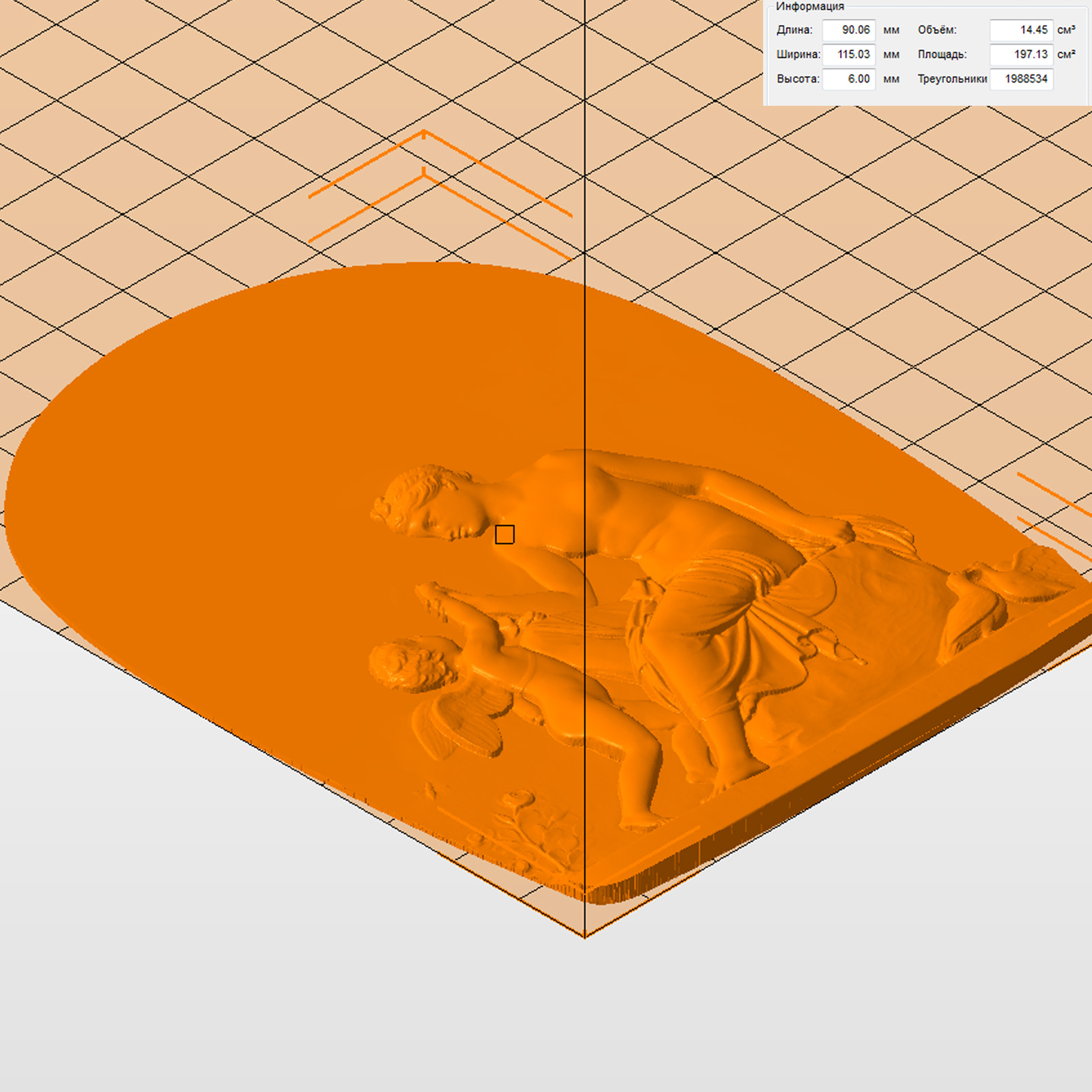 Молд панно "Венера и Амур" (L)