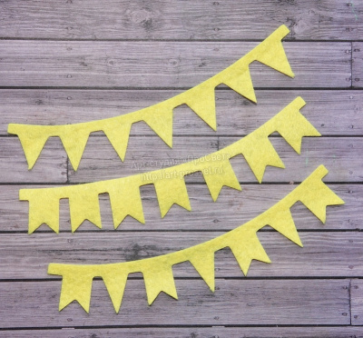 Высечка из фетра "Гирлянда вымпел"