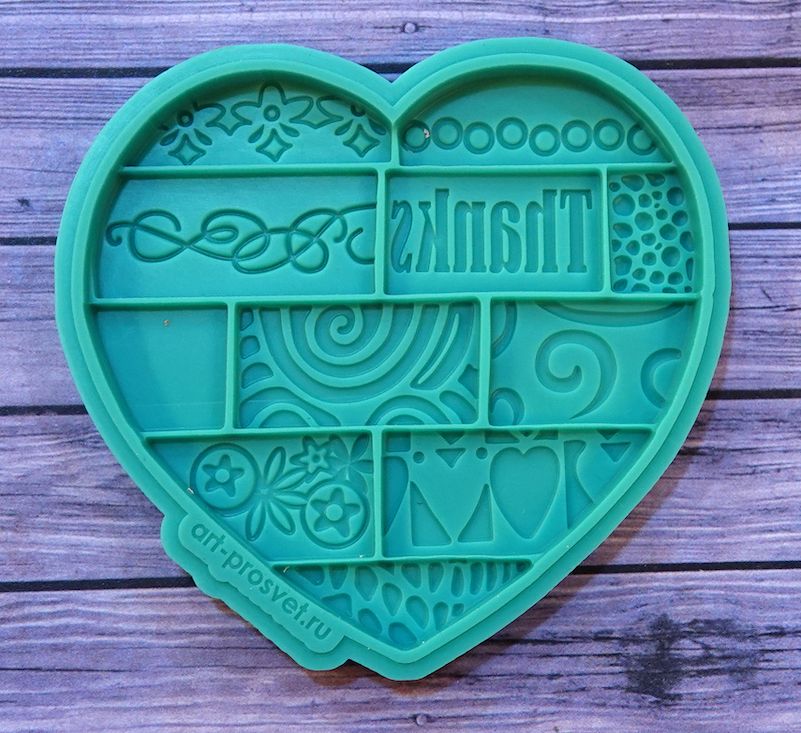 Молд "Лоскутное сердце Thanks" (L)