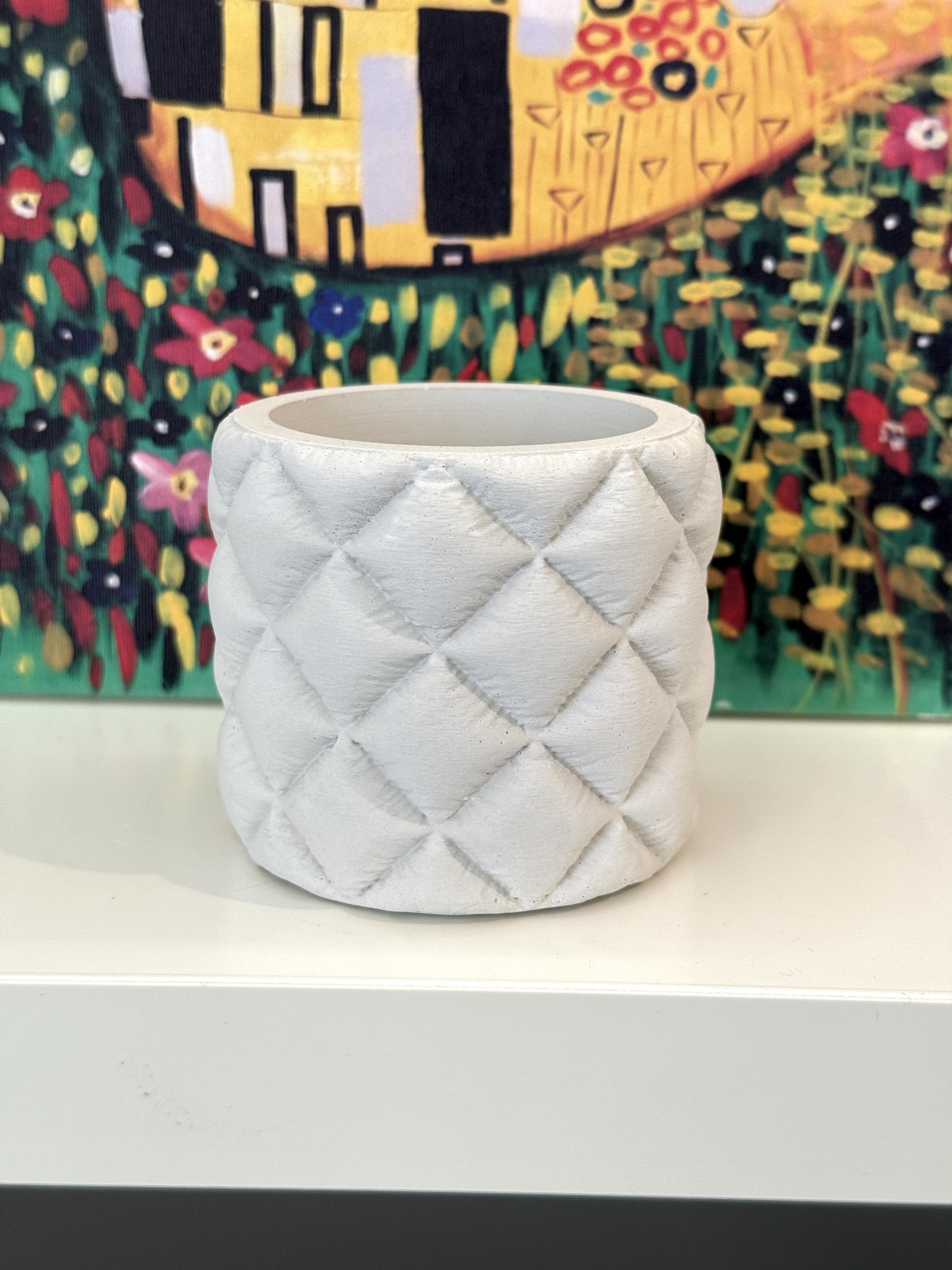 3D-молд "Стёганое кашпо цилиндр" (M)