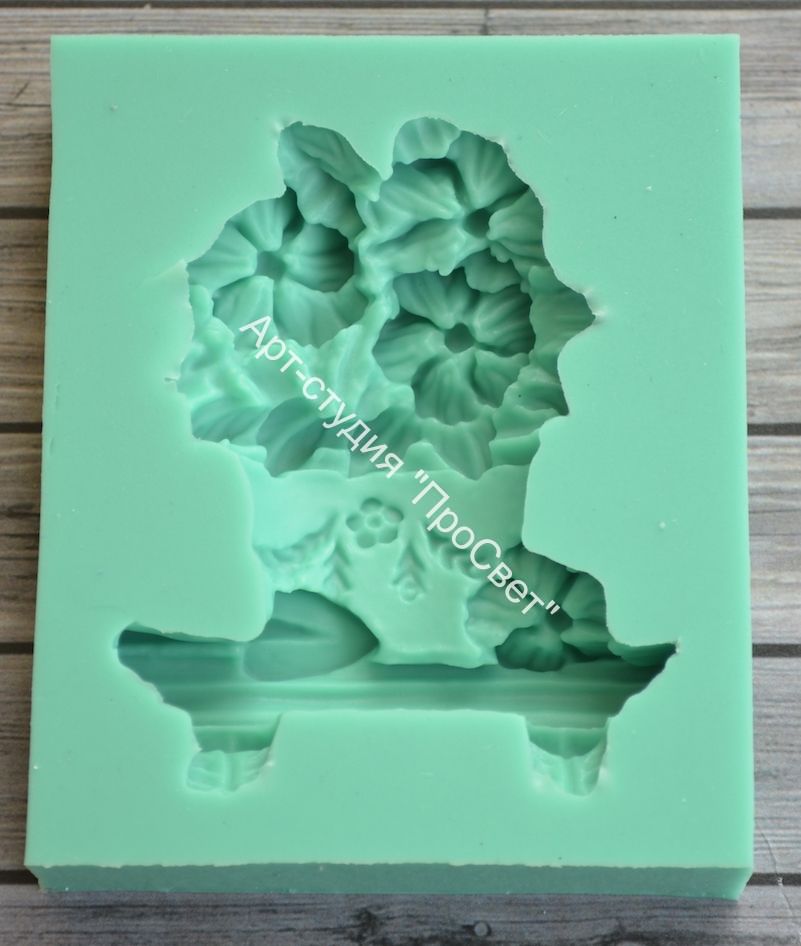 Молд "Горшок с цветами" большой