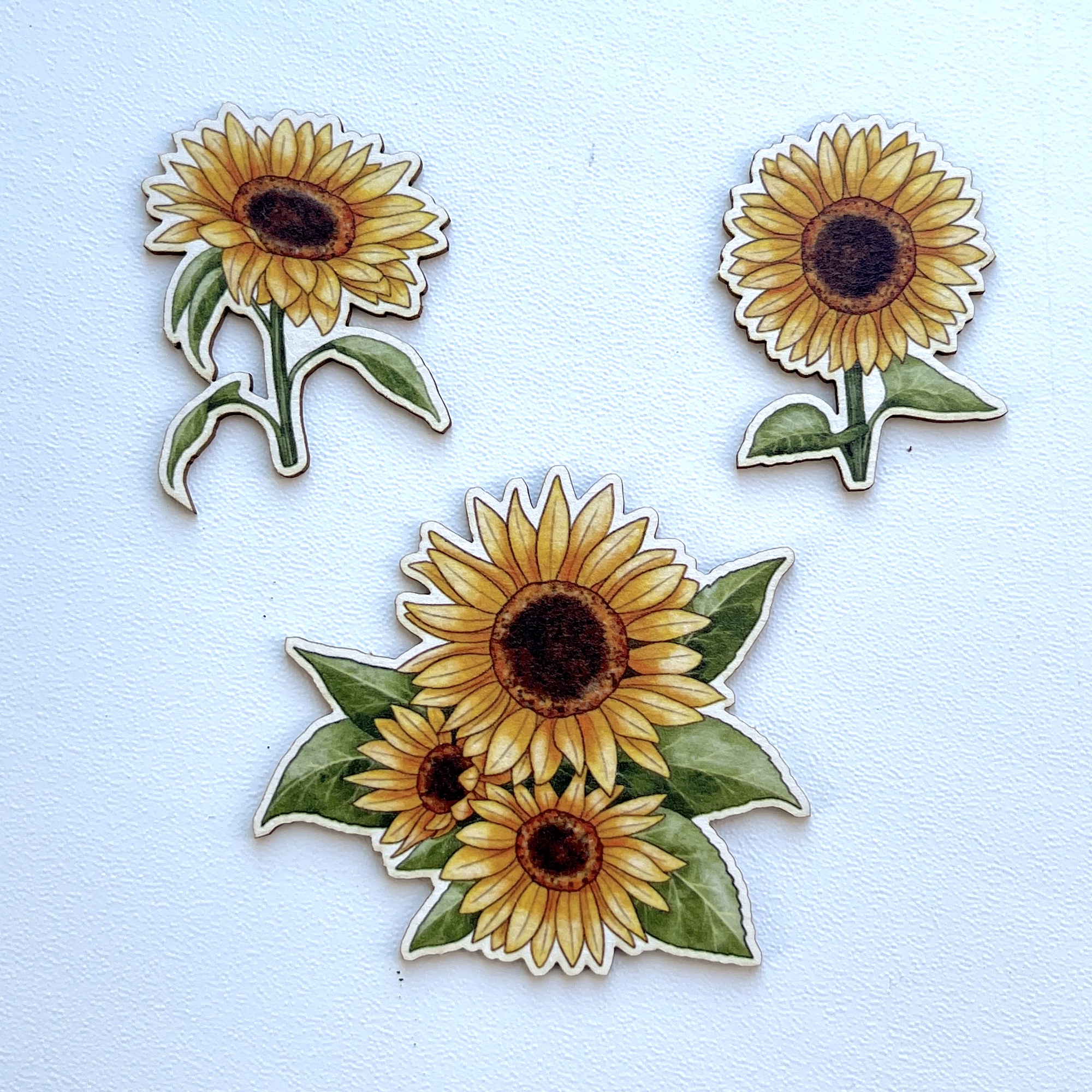 Цветной чипборд "Подсолнухи 1"