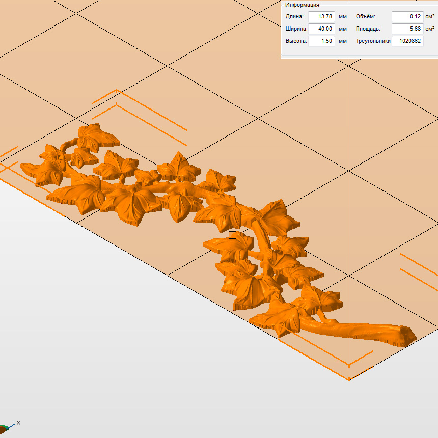 Молд "Ветви плюща" (S)