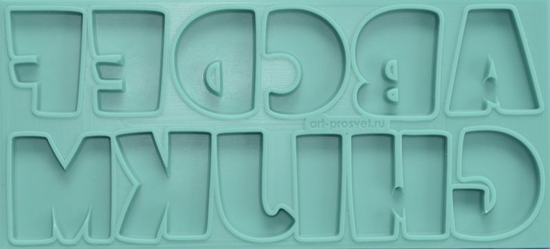 Молд "Алфавит шрифт FOO" латиница