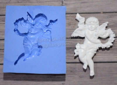 Молд "Ангел с цветочным сердцем"