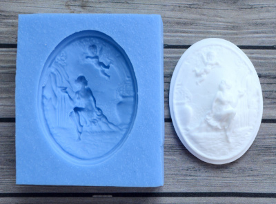 Молд камеи "Нимфа у водопада"