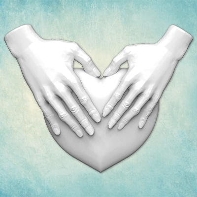 Молд "Сердце в руках" (M)