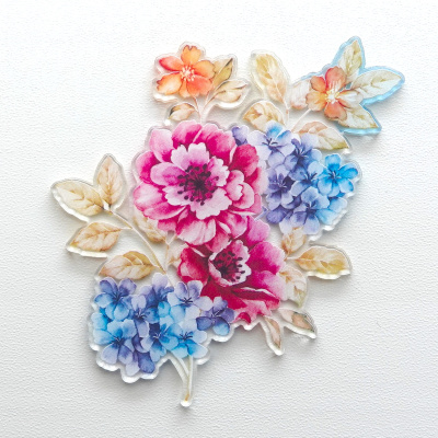 Украшение из акрила с полиграфией "Букет 3"