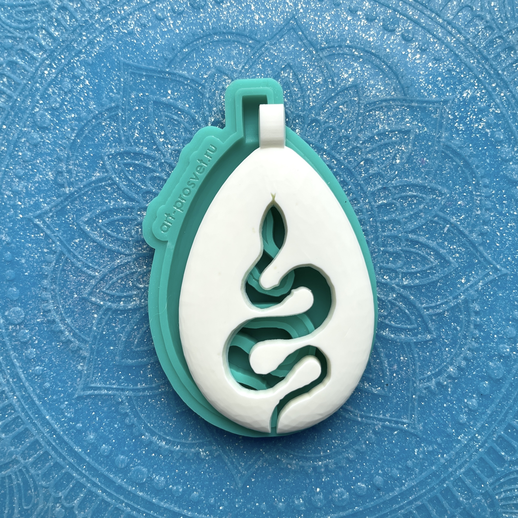 Молд "Кулон со змеей" (M)