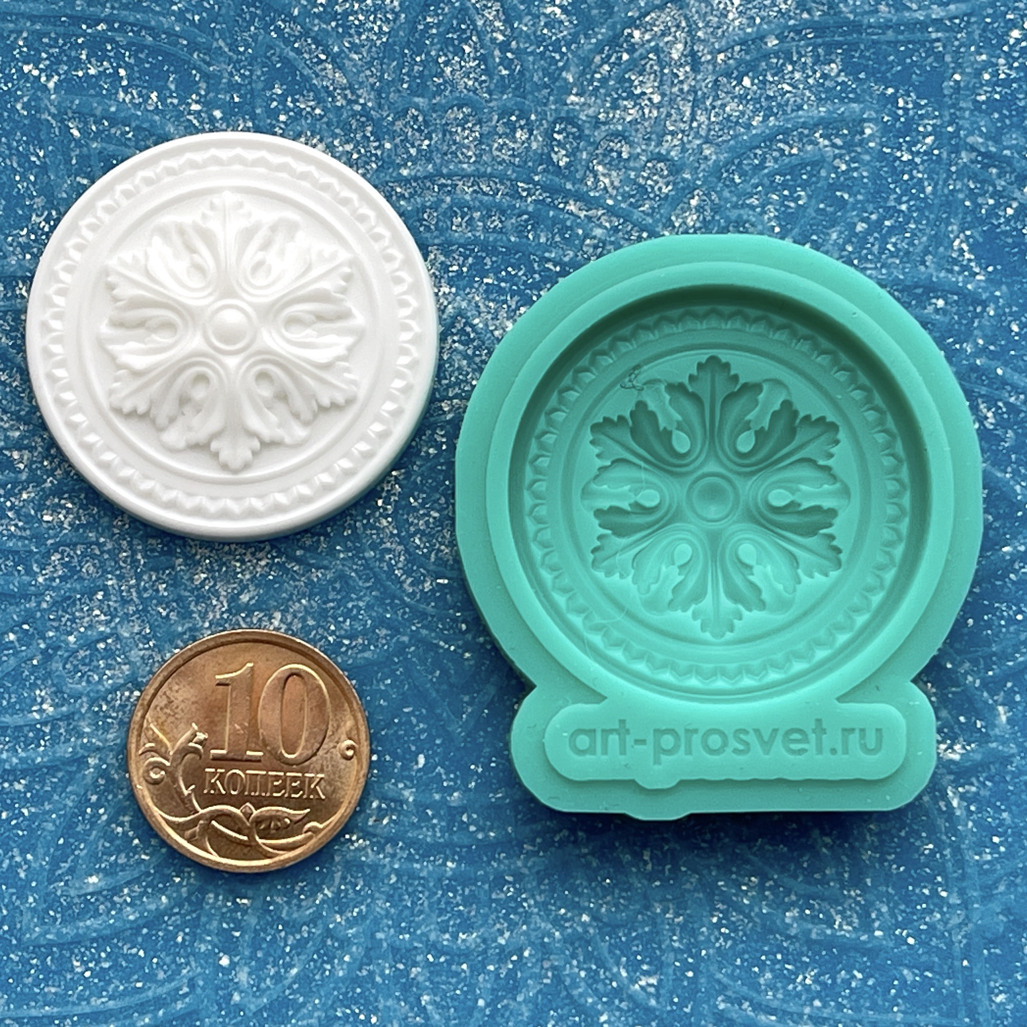 Молд "Элемент декора "Розетка" (XS)