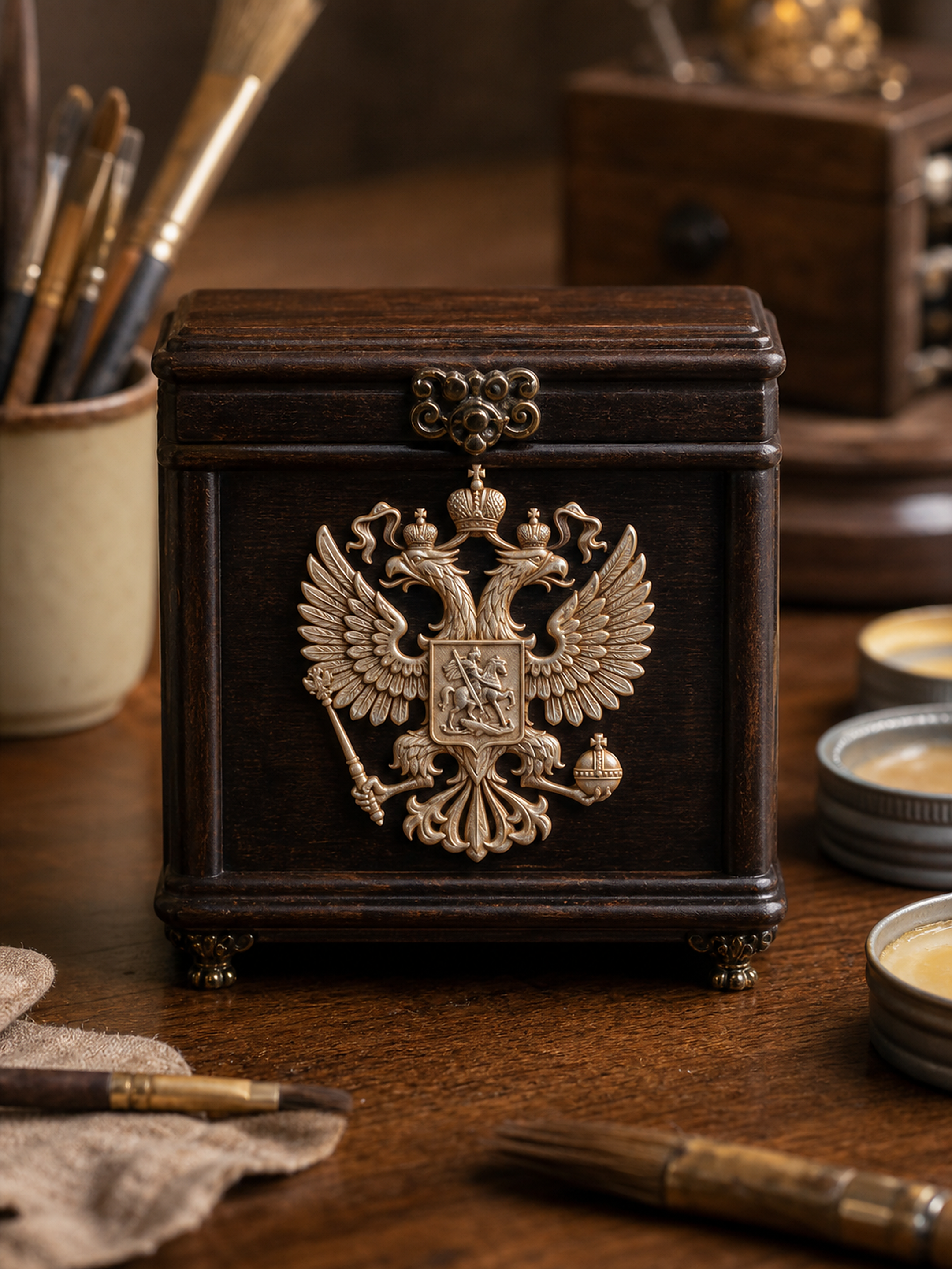 Силиконовая форма Герб России средняя 45×50 мм — Арт-Просвет