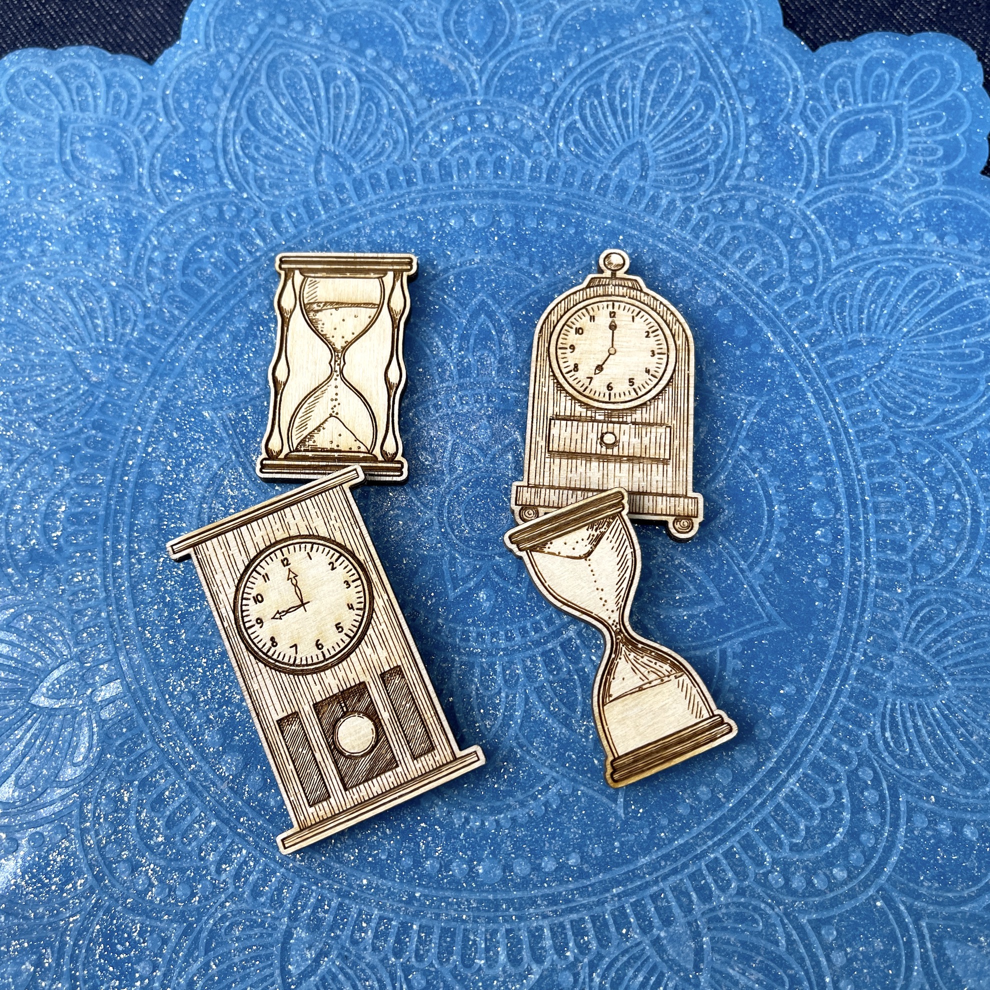 Деревянный чипборд "Набор часов 4"