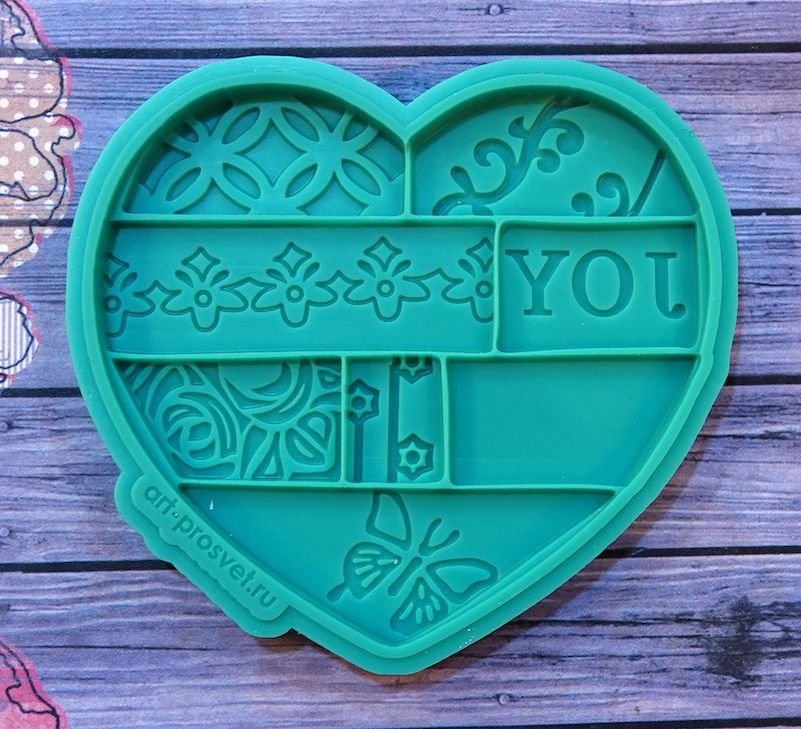 Молд "Лоскутное сердце JOY" (L)