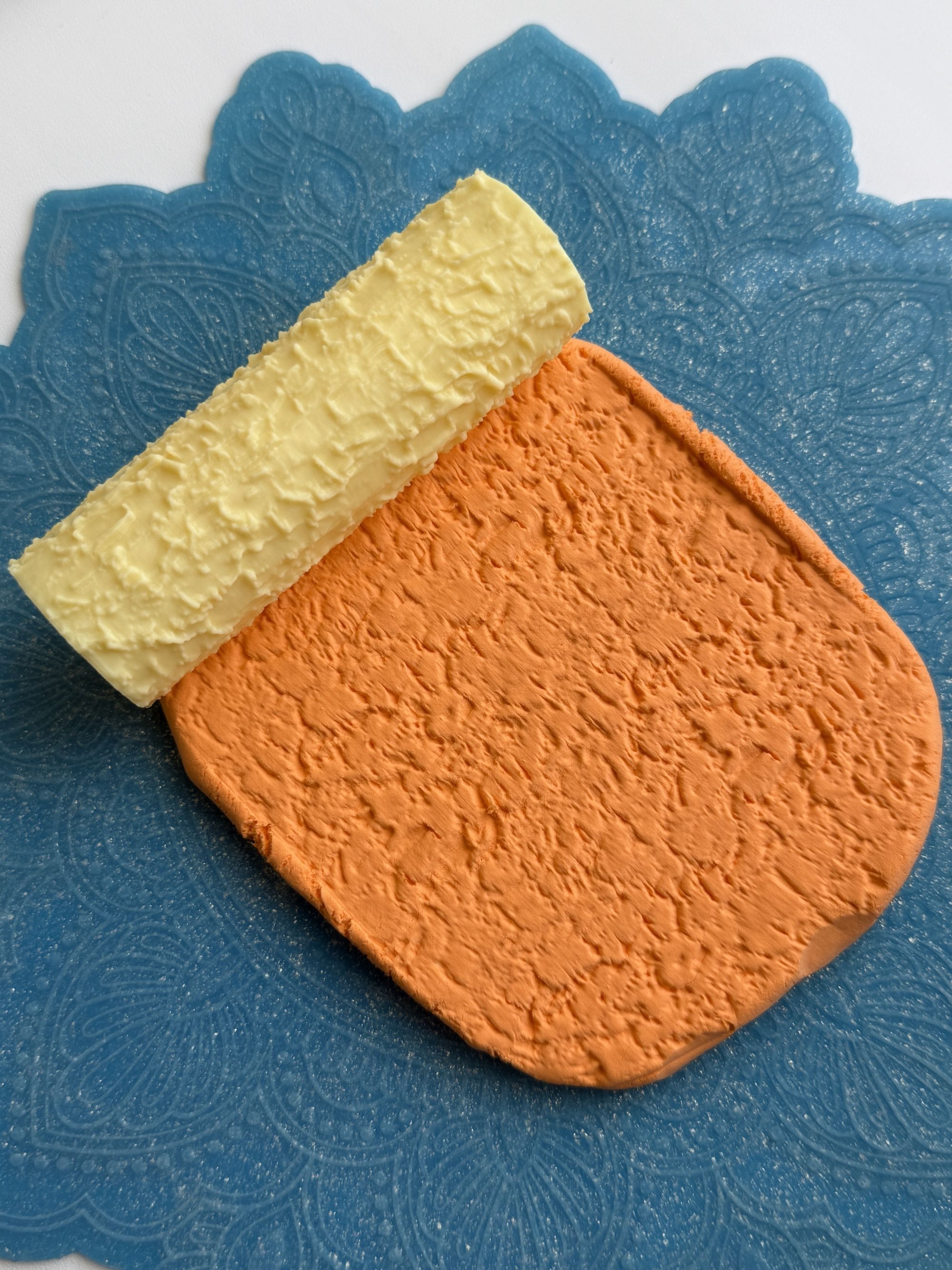 Текстурный ролик (скалка) "Кора 2" (L), площадь 100x100 мм