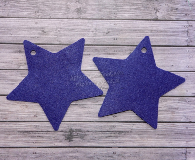 Высечка из фетра "Тег Звезда"