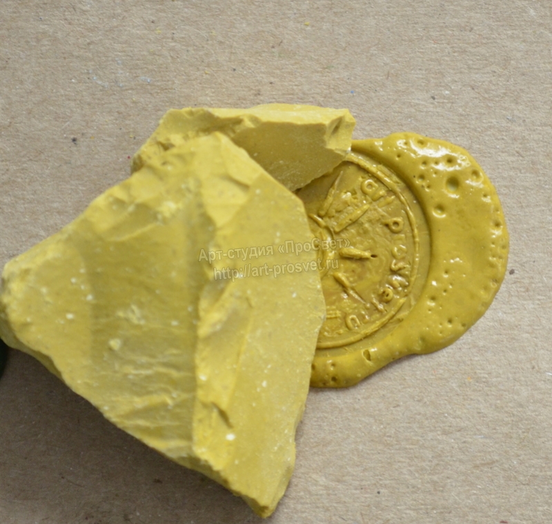 Сургуч кусковой, желтый, 100 гр