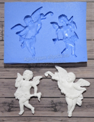 Молд "Ангелы с цветами"