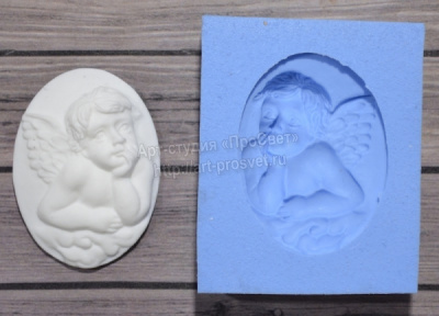 Молд камеи "Задумчивый ангел"