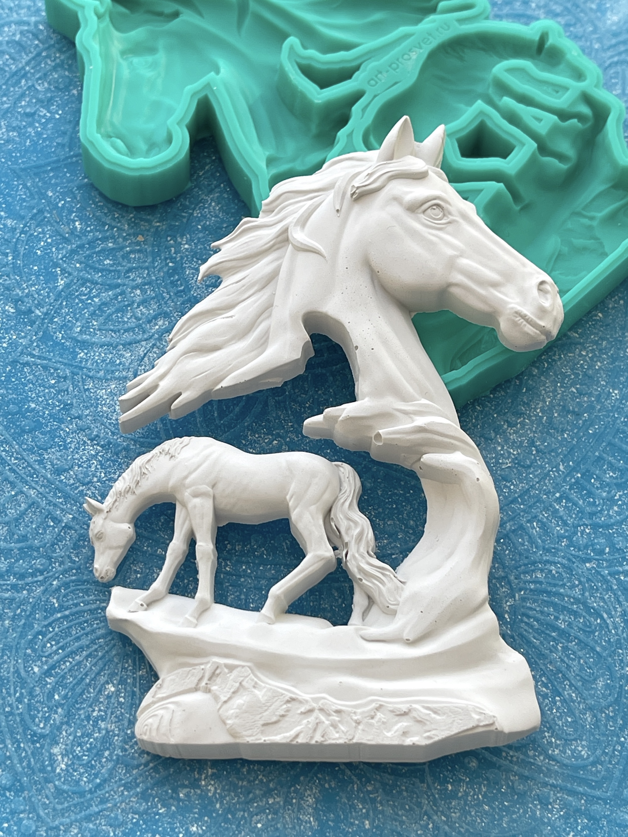 Молд панно "Лошадь c жеребенком" (L)