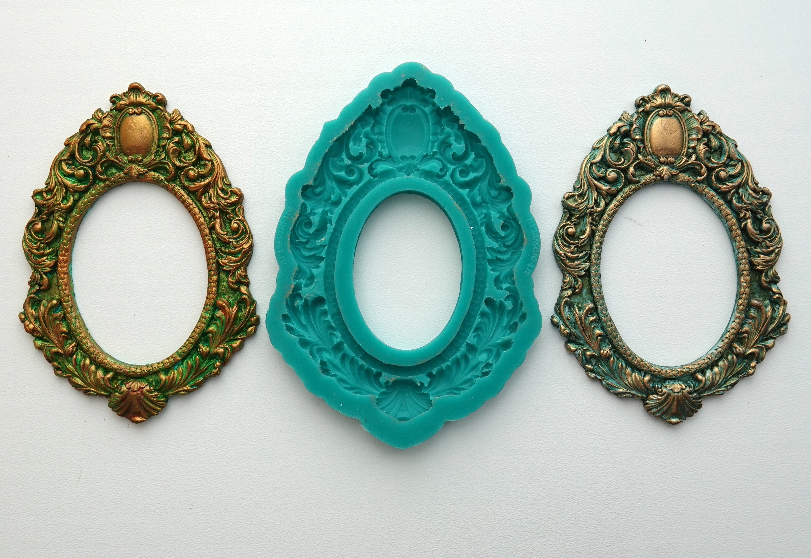 Молд "Овальная рамка" авторская ручная работа (L)