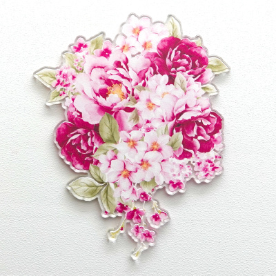 Украшение из акрила с полиграфией "Букет 2"