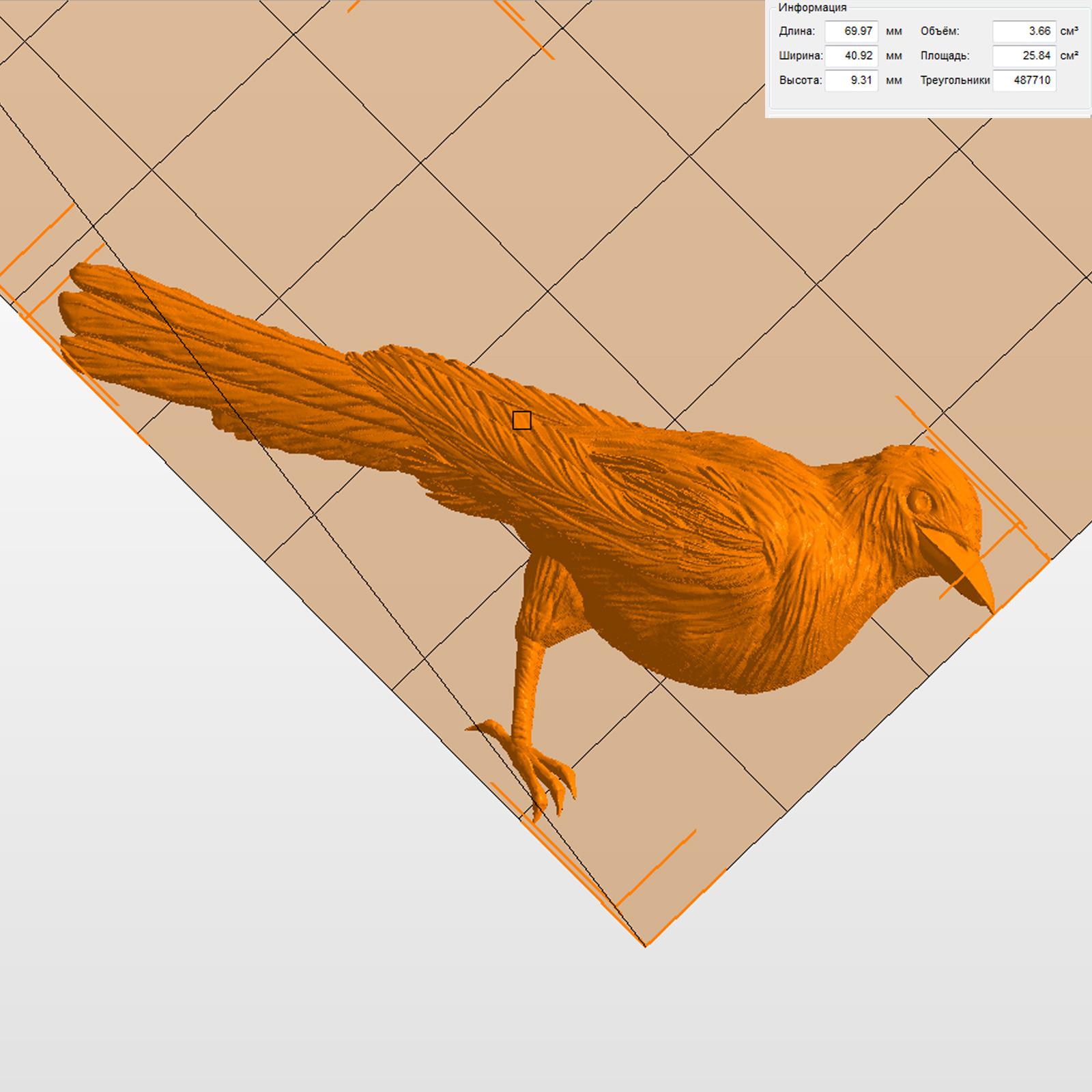 Молд "Птица Сорока" правый (M)