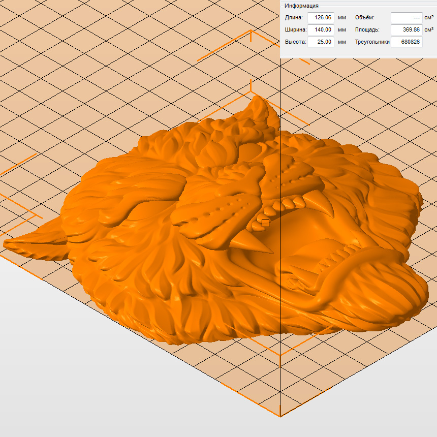 Молд "Голова тигра 3" (XL)