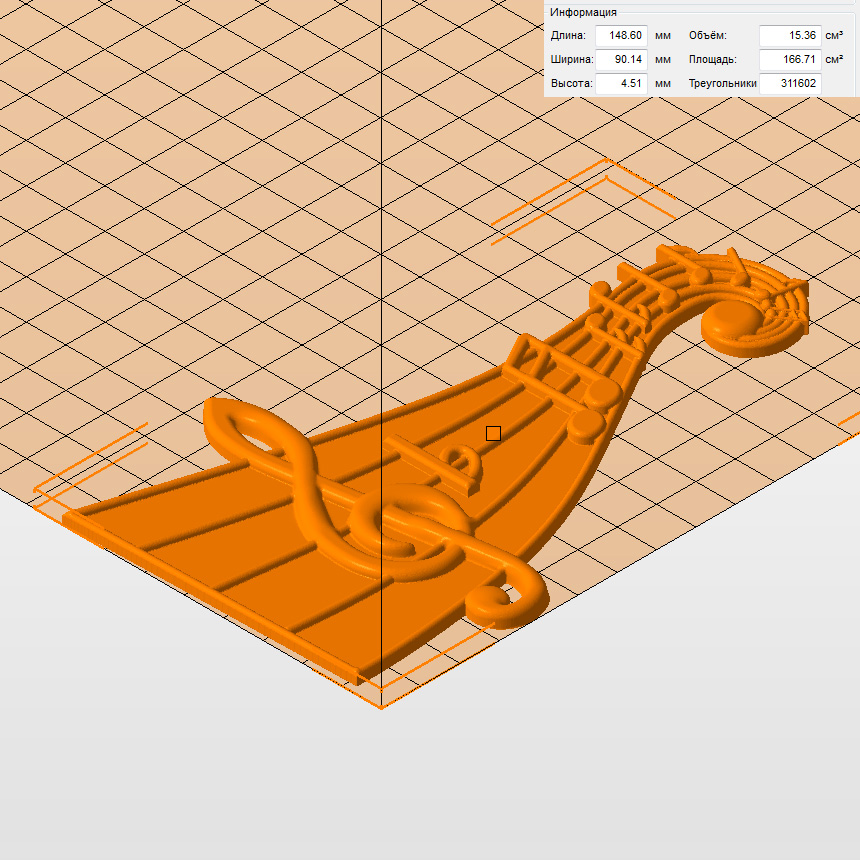 Молд "Нотный стан" (XL)
