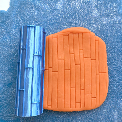 Текстурный ролик (скалка) "Доски 4" (L) OUT, площадь 100x100 мм