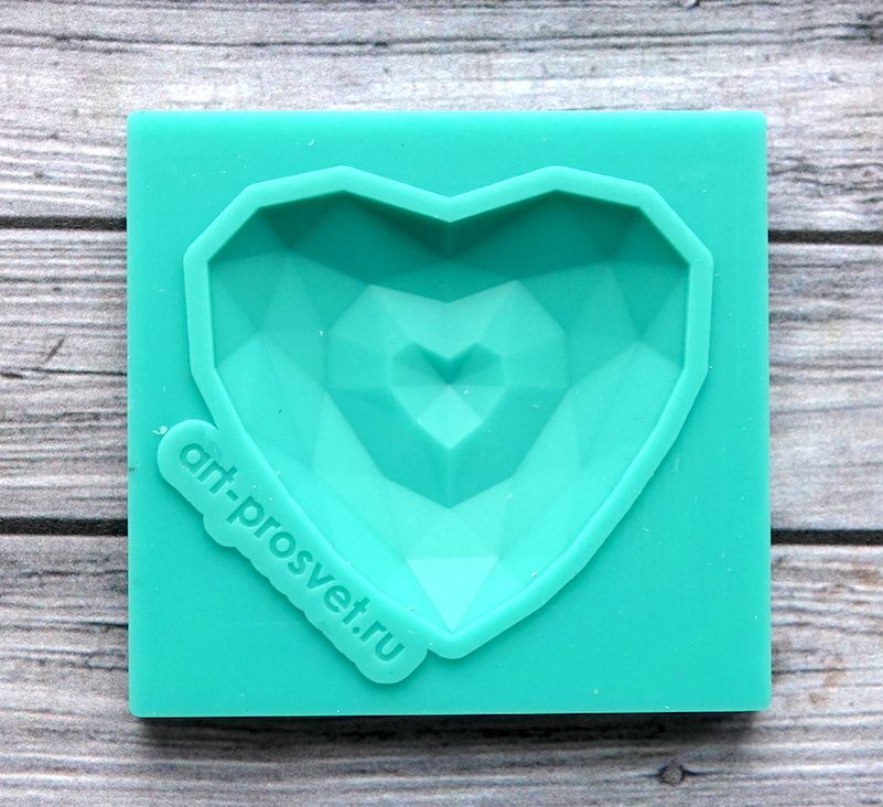 Молд "Рубиновое сердце"