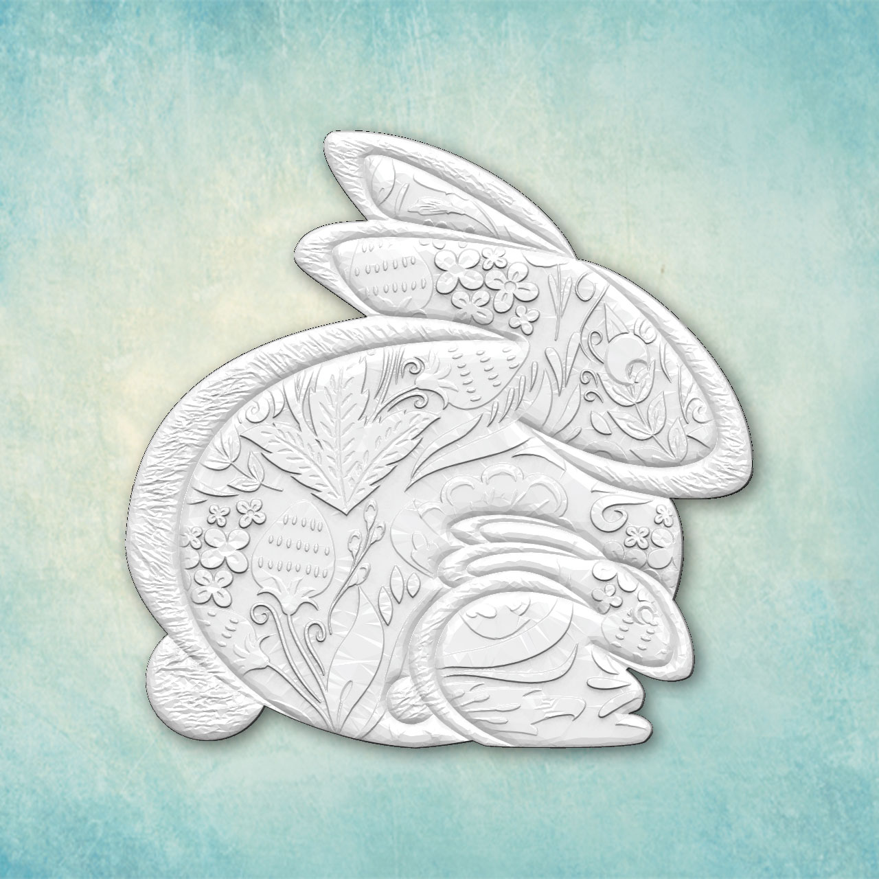 Молд "Кролики-Хохлома" (XS)