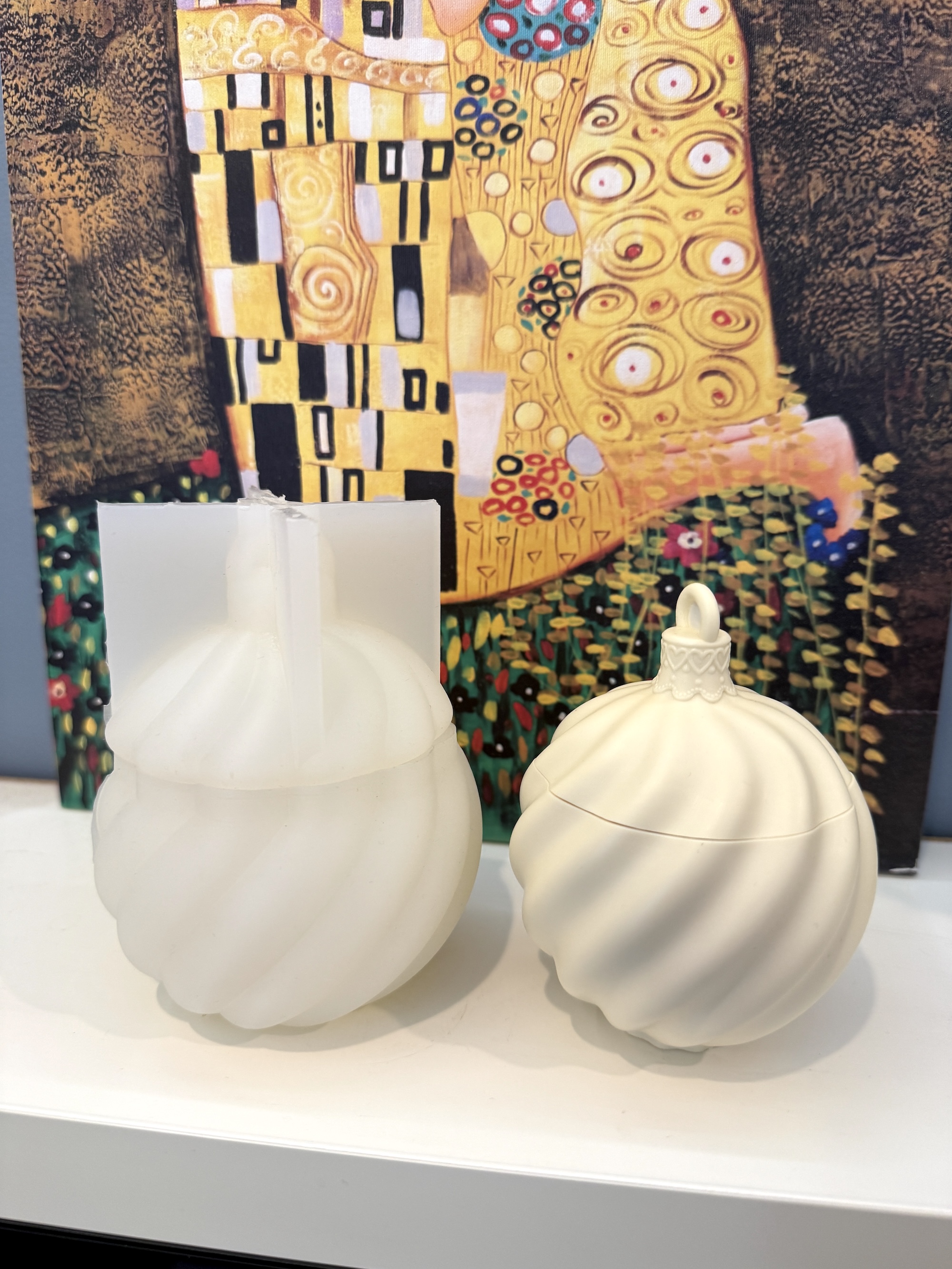 3D-молд контейнер для свечи, шкатулка "Ёлочный шар 2.0" (L)