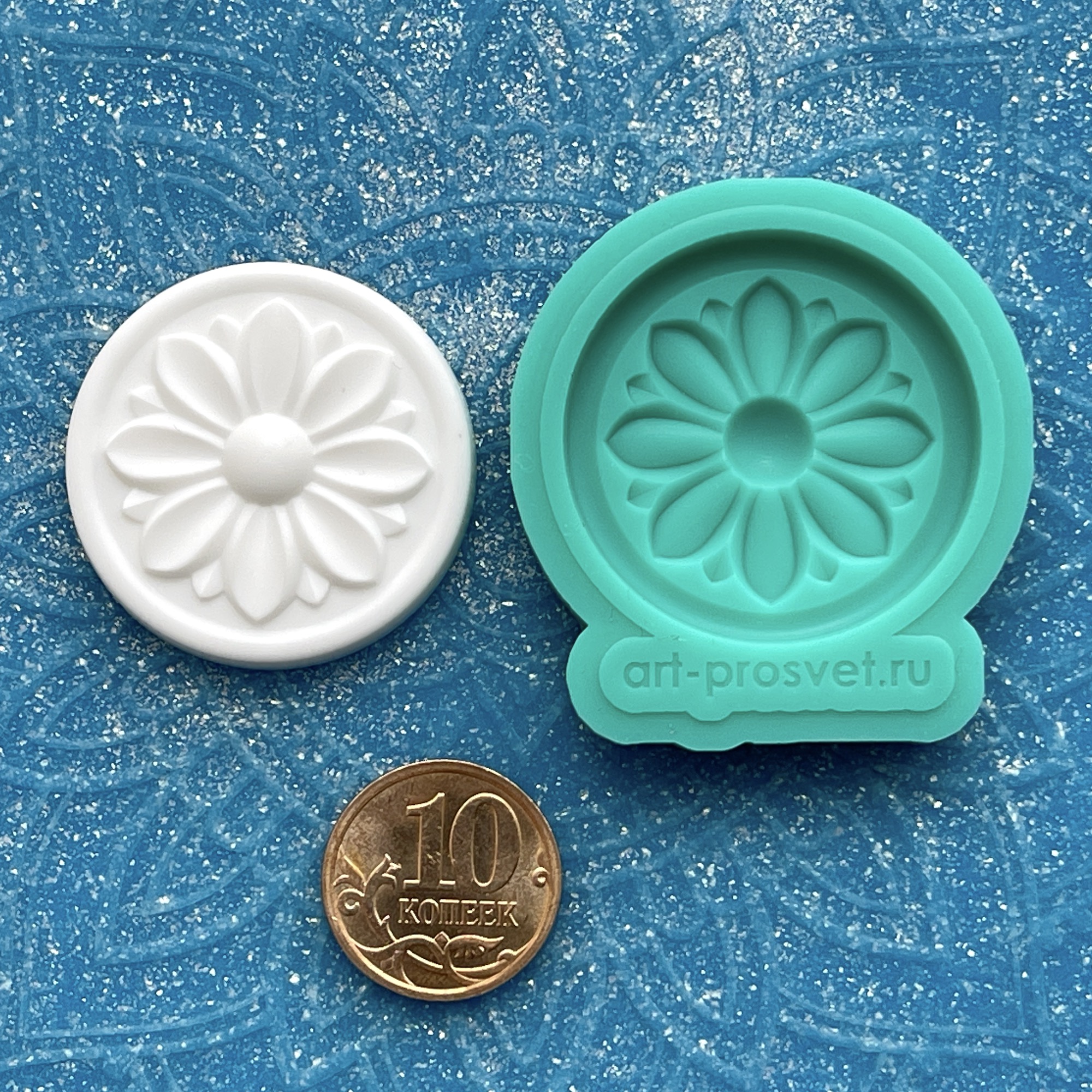 Молд "Элемент декора "Розетка" (XS)