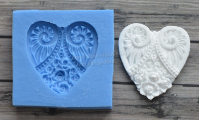 Молд "Ажурное сердце" малое