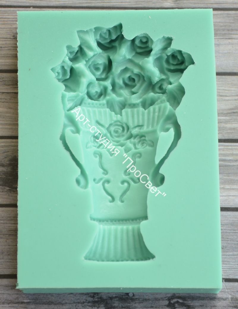 Молд "Ваза с розами" большая