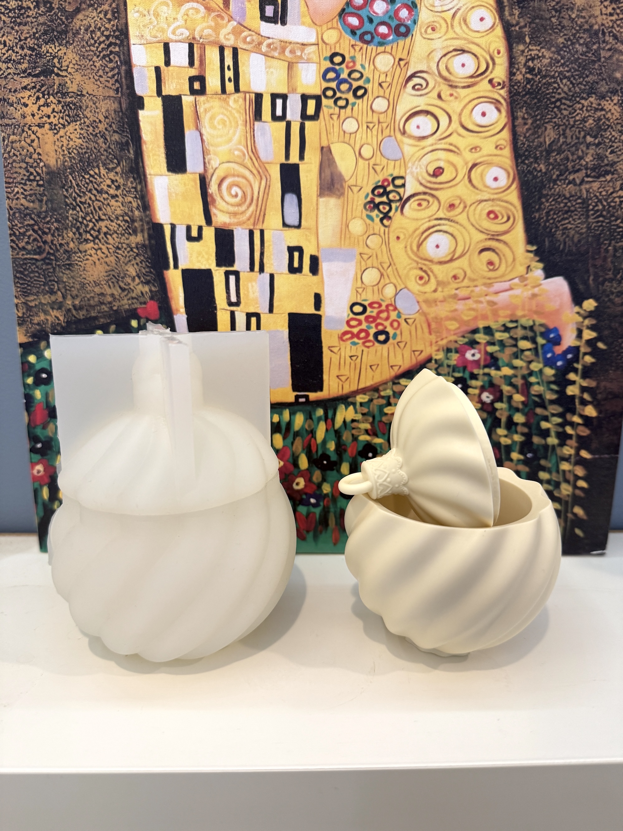 3D-молд контейнер для свечи, шкатулка "Ёлочный шар 2.0" (L)